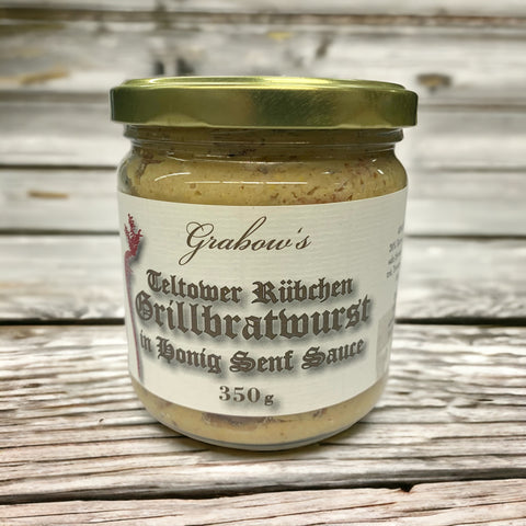 Rübchen Grillknacker in Honig Senf Sauce